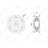 Натяжной ролик ременя ГРМ LYNXauto PB-1002