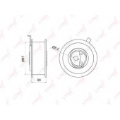 Натяжной ролик ременя ГРМ LYNXauto PB-1003