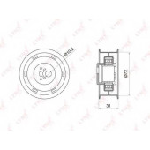 Натяжной ролик ременя ГРМ LYNXauto PB-1004
