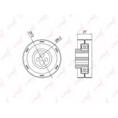 Натяжной ролик ременя ГРМ LYNXauto PB-1005
