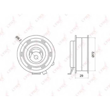Натяжной ролик ременя ГРМ LYNXauto PB-1006