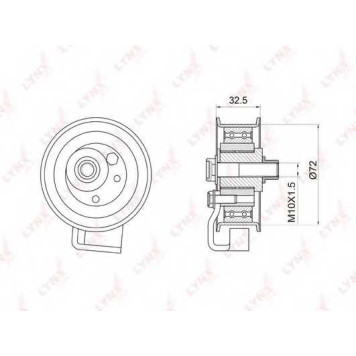 Натяжной ролик ременя ГРМ LYNXauto PB-1007