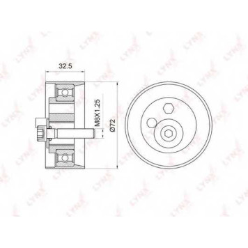 Натяжной ролик ременя ГРМ LYNXauto PB-1010