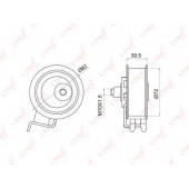 Натяжной ролик ременя ГРМ LYNXauto PB-1011