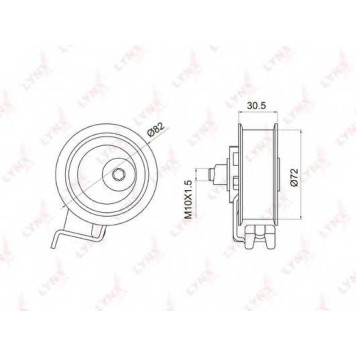 Натяжной ролик ременя ГРМ LYNXauto PB-1011