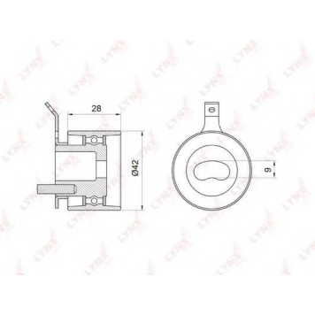 Натяжной ролик ременя ГРМ LYNXauto PB-1012