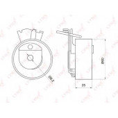Натяжной ролик ременя ГРМ LYNXauto PB-1013