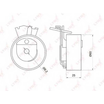 Натяжной ролик ременя ГРМ LYNXauto PB-1013