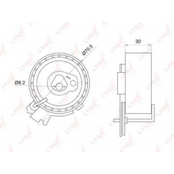 Натяжной ролик ременя ГРМ LYNXauto PB-1014