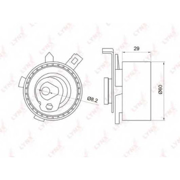 Натяжной ролик ременя ГРМ LYNXauto PB-1015