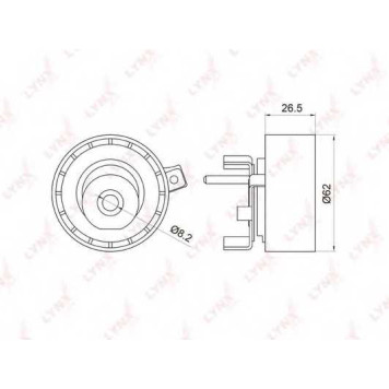 Натяжной ролик ременя ГРМ LYNXauto PB-1016