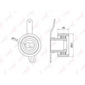 Натяжной ролик ременя ГРМ LYNXauto PB-1018
