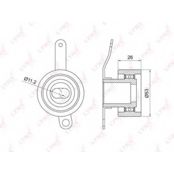 Натяжной ролик ременя ГРМ LYNXauto PB-1018