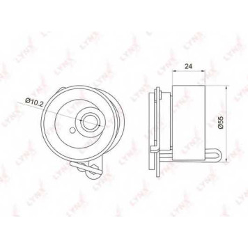 Натяжной ролик ременя ГРМ LYNXauto PB-1019