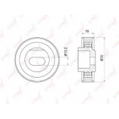 Натяжной ролик ременя ГРМ LYNXauto PB-1020