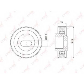 Натяжной ролик ременя ГРМ LYNXauto PB-1020