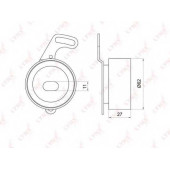 Натяжной ролик ременя ГРМ LYNXauto PB-1021