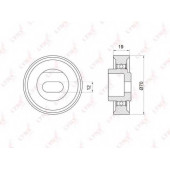 Натяжной ролик ременя ГРМ LYNXauto PB-1022