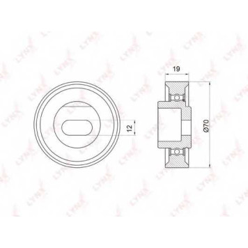 Натяжной ролик ременя ГРМ LYNXauto PB-1022