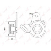 Натяжной ролик ременя ГРМ LYNXauto PB-1023