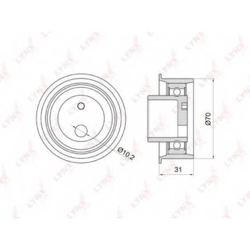 Натяжной ролик ременя ГРМ LYNXauto PB-1024