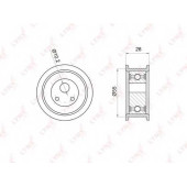 Натяжной ролик ременя ГРМ LYNXauto PB-1025