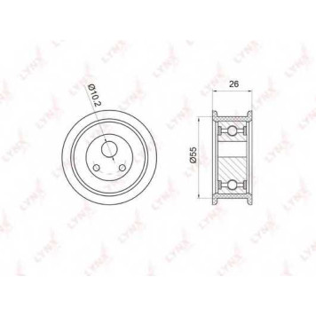 Натяжной ролик ременя ГРМ LYNXauto PB-1025