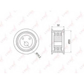 Натяжной ролик ременя ГРМ LYNXauto PB-1026