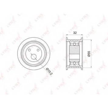 Натяжной ролик ременя ГРМ LYNXauto PB-1026