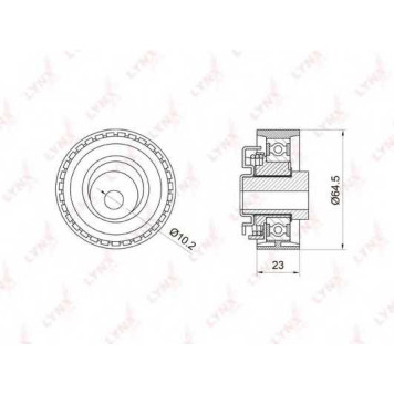 Натяжной ролик ременя ГРМ LYNXauto PB-1027