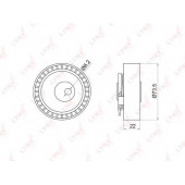 Натяжной ролик ременя ГРМ LYNXauto PB-1028