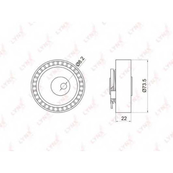 Натяжной ролик ременя ГРМ LYNXauto PB-1028