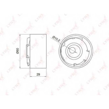 Натяжной ролик ременя ГРМ LYNXauto PB-1029