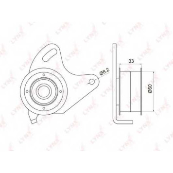 Натяжной ролик ременя ГРМ LYNXauto PB-1030
