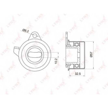Натяжной ролик ременя ГРМ LYNXauto PB-1032