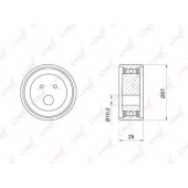 Натяжной ролик ременя ГРМ LYNXauto PB-1034