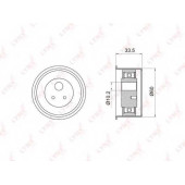 Натяжной ролик ременя ГРМ LYNXauto PB-1036
