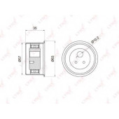 Натяжной ролик ременя ГРМ LYNXauto PB-1039