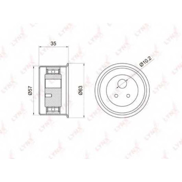 Натяжной ролик ременя ГРМ LYNXauto PB-1039