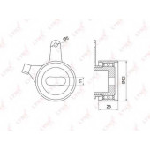 Натяжной ролик ременя ГРМ LYNXauto PB-1043