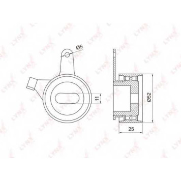Натяжной ролик ременя ГРМ LYNXauto PB-1043