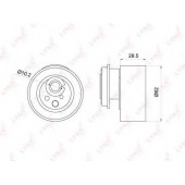 Натяжной ролик ременя ГРМ LYNXauto PB-1045