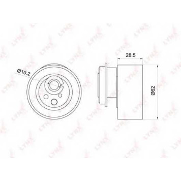 Натяжной ролик ременя ГРМ LYNXauto PB-1045