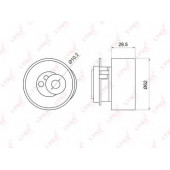 Натяжной ролик ременя ГРМ LYNXauto PB-1046