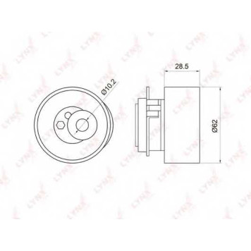 Натяжной ролик ременя ГРМ LYNXauto PB-1046