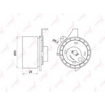 Натяжной ролик ременя ГРМ LYNXauto PB-1047