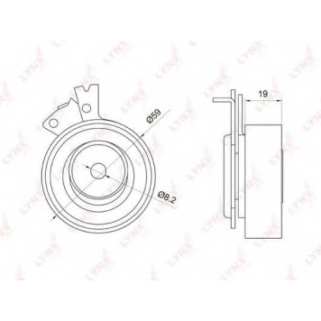 Натяжной ролик ременя ГРМ LYNXauto PB-1049