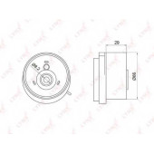 Натяжной ролик ременя ГРМ LYNXauto PB-1050