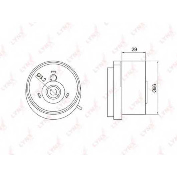 Натяжной ролик ременя ГРМ LYNXauto PB-1050