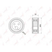 Натяжной ролик ременя ГРМ LYNXauto PB-1052